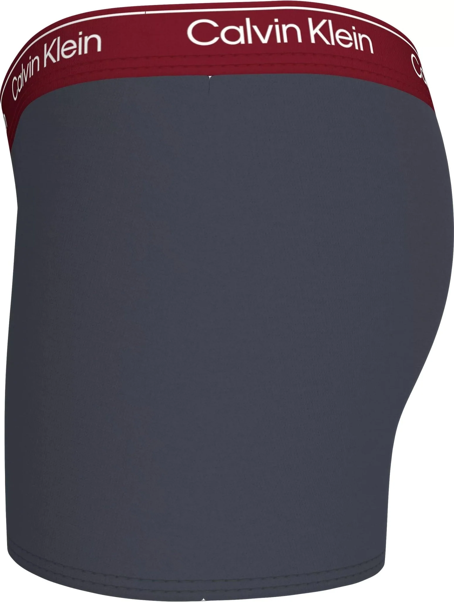 Boys 2-Pack Modern Cotton Boxer Trunks, Ash/Grey w/ burgundy - Image 4