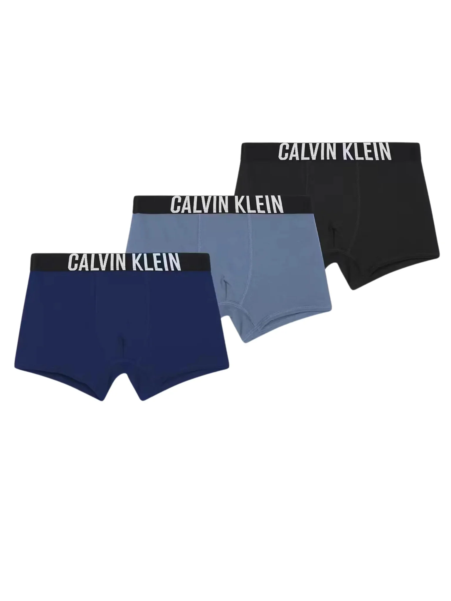 Boys 3-Pack Intense Power Boxer Trunks, Navy/Blue/Black