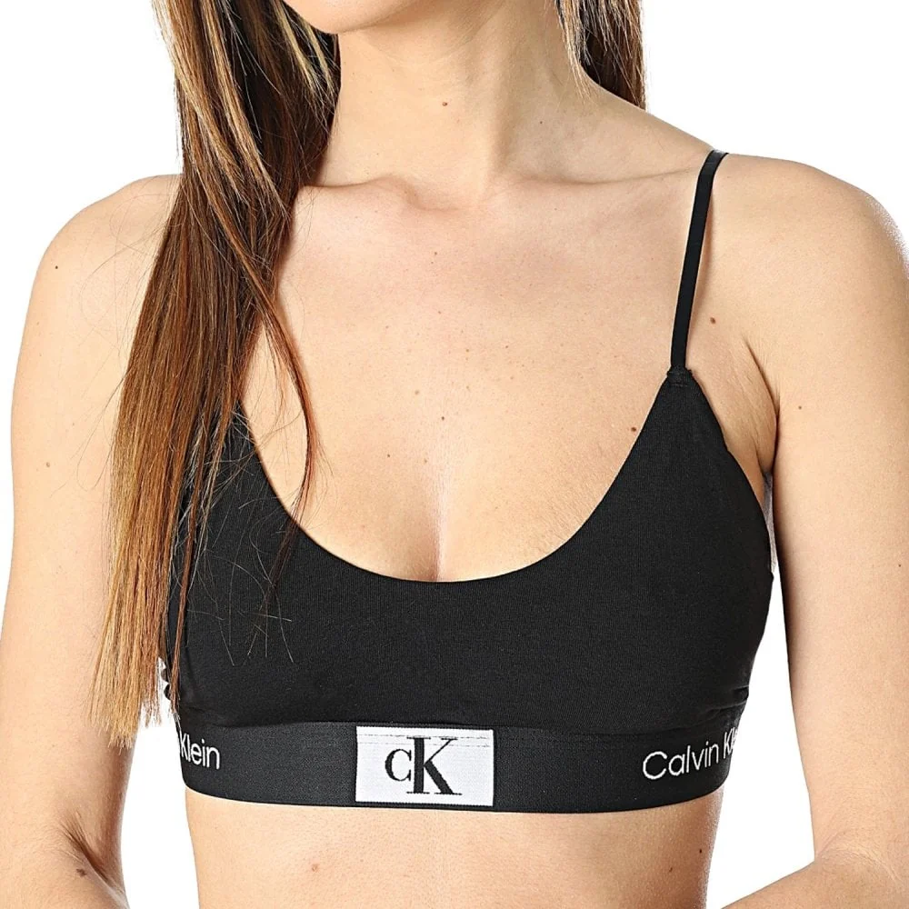 CK 1996 Unlined String Bralette, Black - Image 9