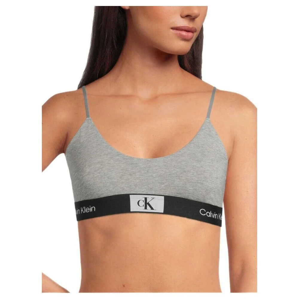 CK 1996 Unlined String Bralette, Grey Heather - Image 2