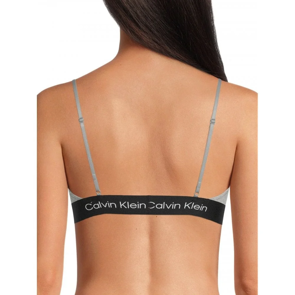 CK 1996 Unlined String Bralette, Grey Heather - Image 3