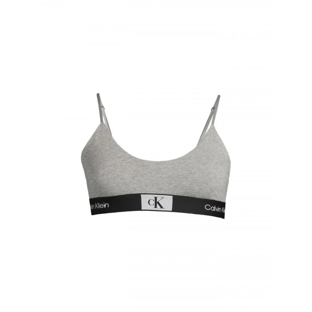 CK 1996 Unlined String Bralette, Grey Heather - Image 6
