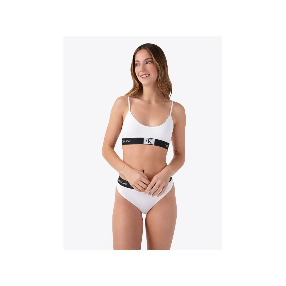 CK 1996 Unlined String Bralette, White - Image 4