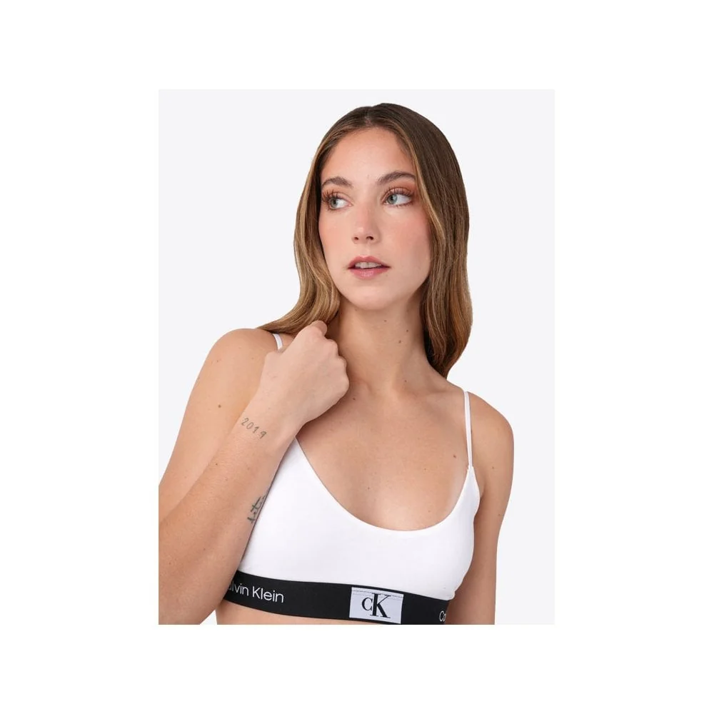 CK 1996 Unlined String Bralette, White - Image 5