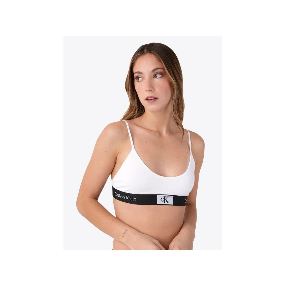 CK 1996 Unlined String Bralette, White - Image 7