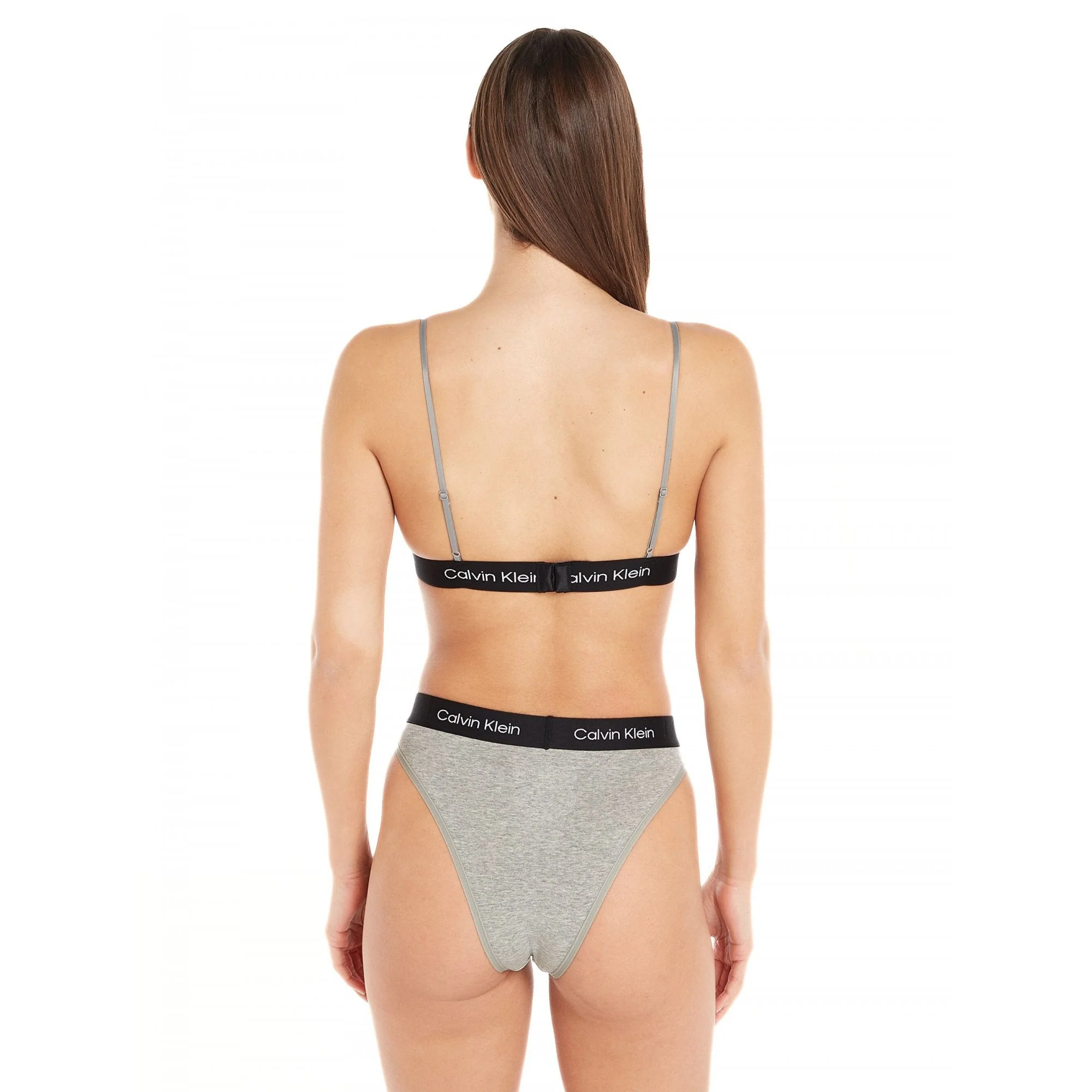 CK 1996 Unlined Triangle Bra, Grey Heather - Image 6