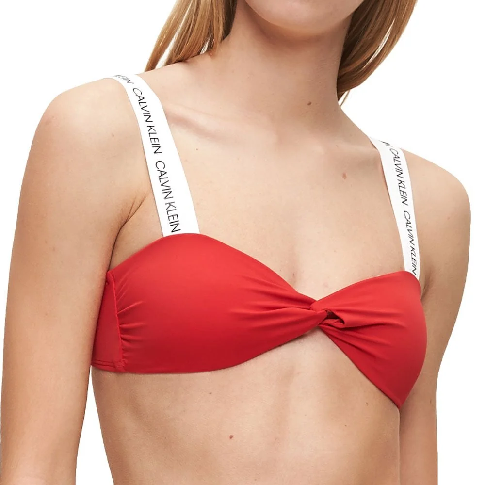 CK LOGO Bandeau Bikini Top, High Risk - Image 3