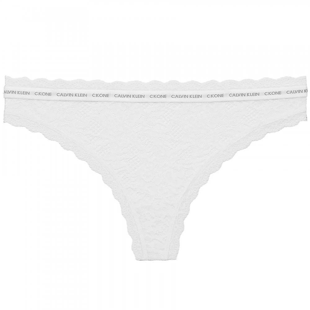 CK One Lace Thong, White