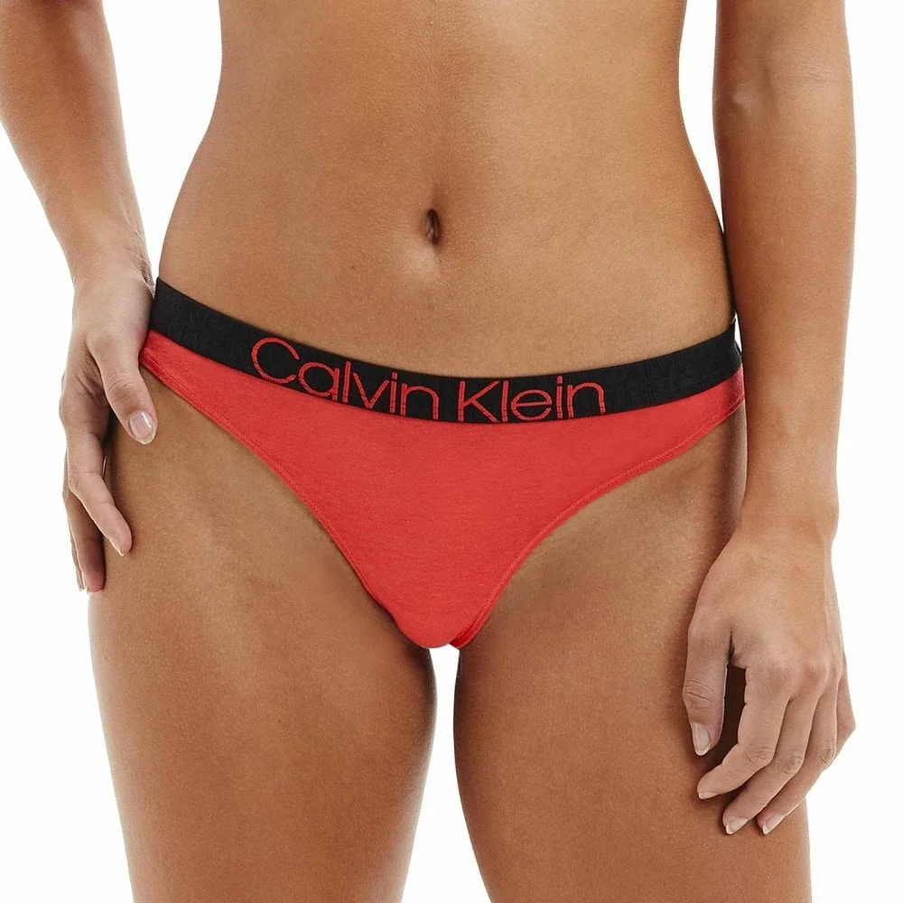 CK Reconsidered Comfort Thong, Punch Pink - Image 3
