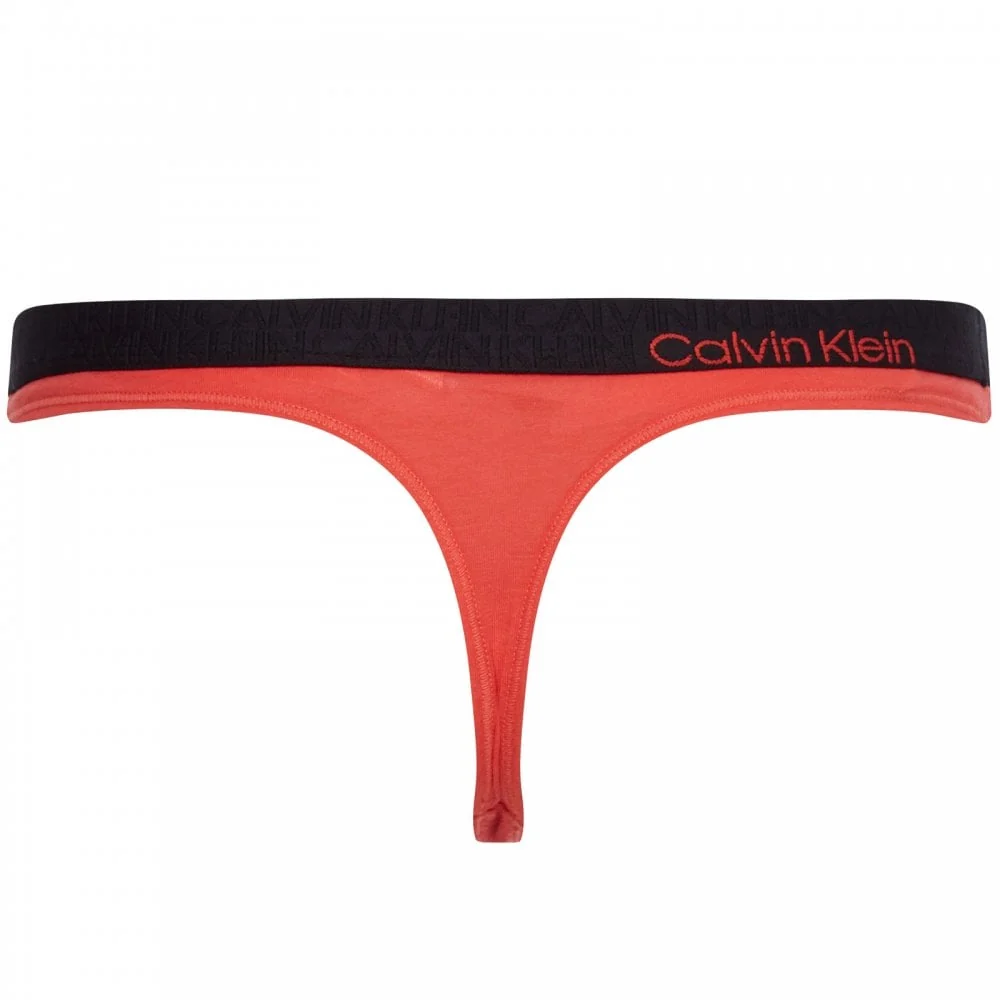 CK Reconsidered Comfort Thong, Punch Pink - Image 4