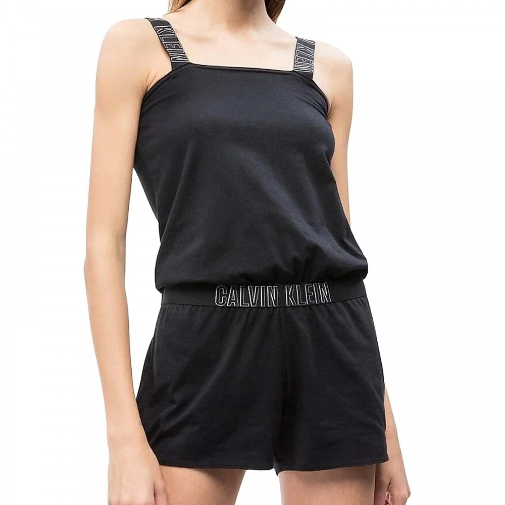 Cotton Romper Beachwear / Playsuit, Pvh Black - Image 2