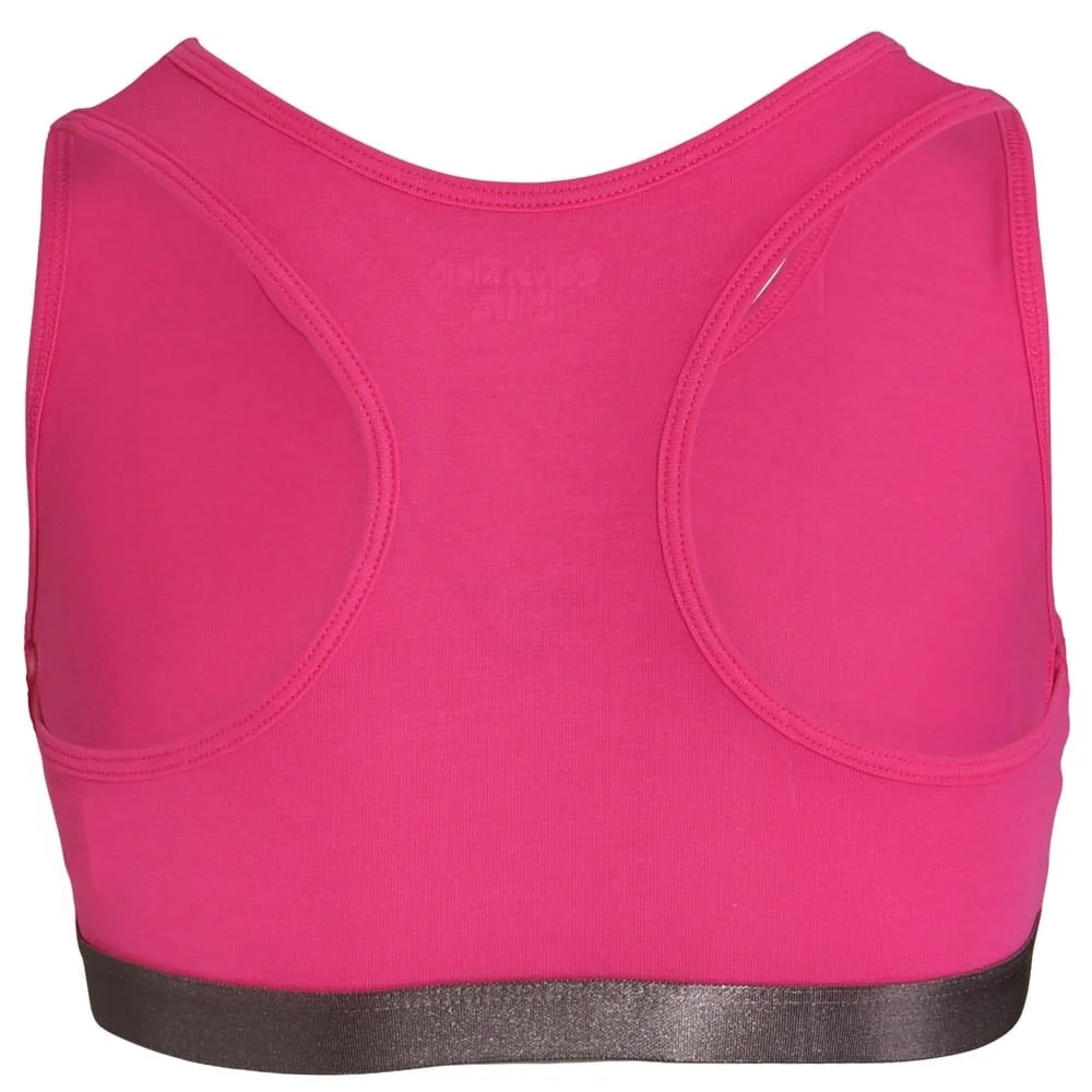 GIRLS 2 Pack Customized Stretch Bralette, Calypso Coral / Lilac Rose - Image 3