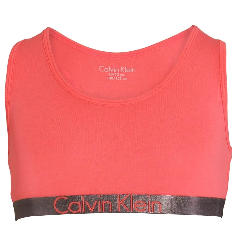 GIRLS 2 Pack Customized Stretch Bralette, Calypso Coral / Lilac Rose - Image 4