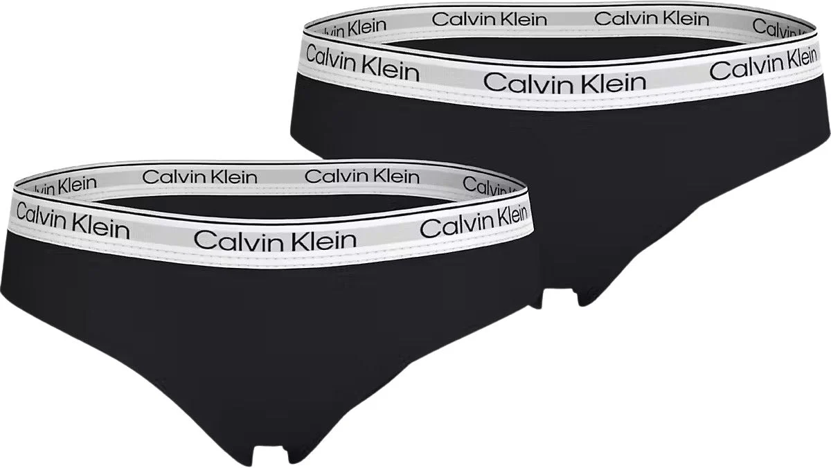 Girls 2-Pack Icon Cotton Stretch Bikini Briefs, Black - Image 3
