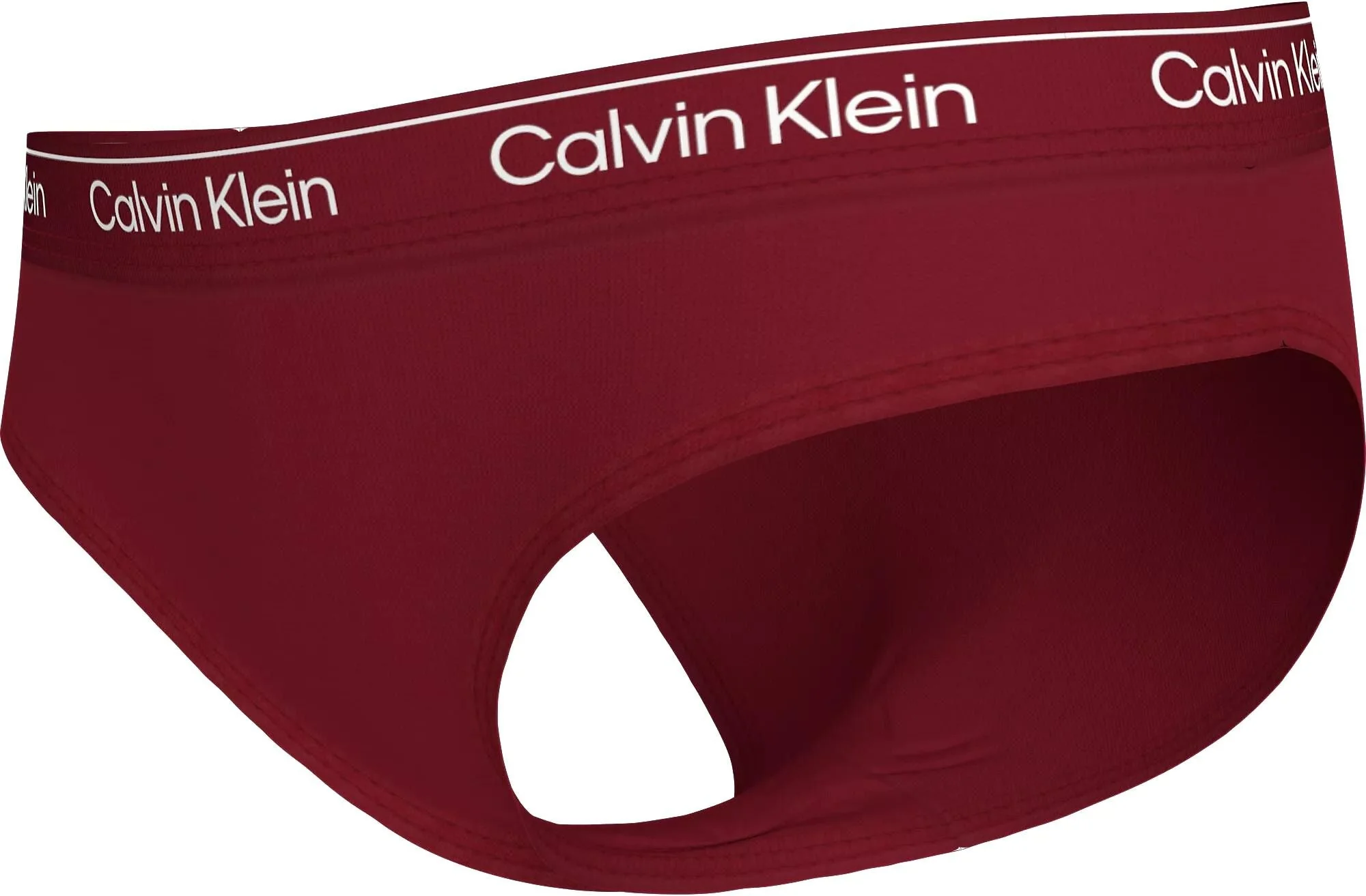 Girls 2-Pack Modern Cotton Bikini Briefs, Burgundy/Black - Image 2