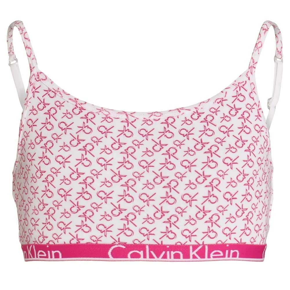 GIRLS 2 Pack Modern Cotton String Bralette, White Logo Print / Chalk Violet - Image 3