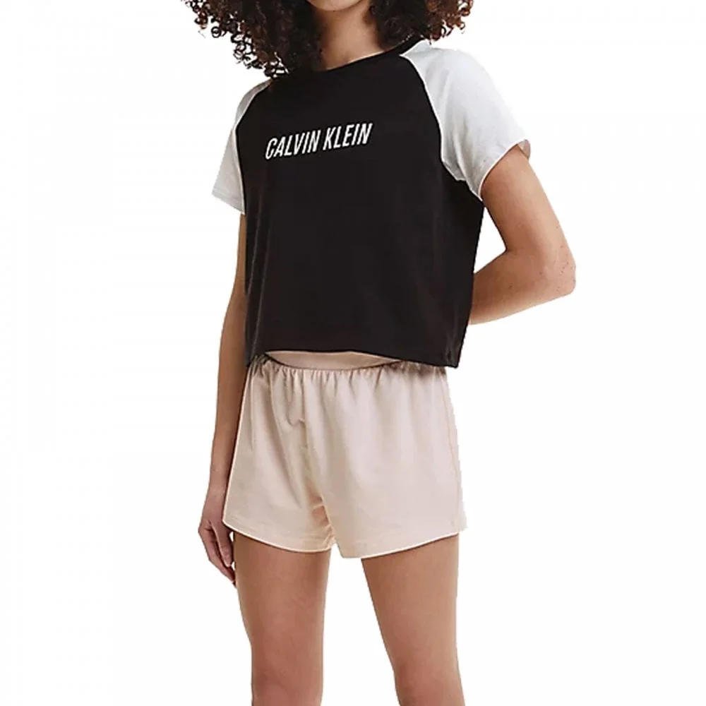 Girls Intense Power PJ set, Pretty Peach/W/Pvhblack - Image 3