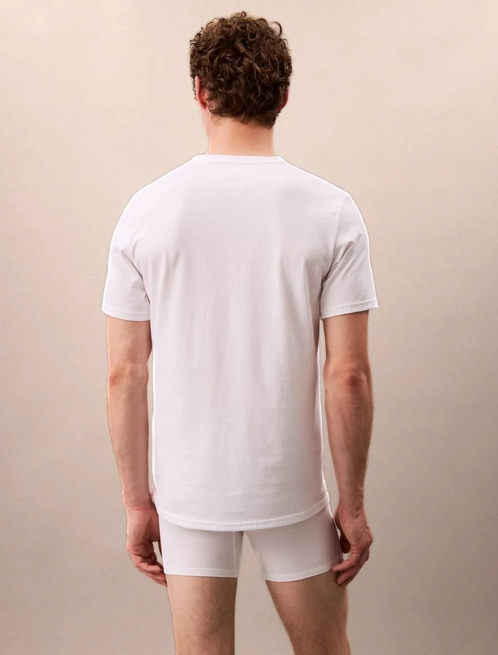Gold Logo Embroidery T-Shirt, White - Image 6