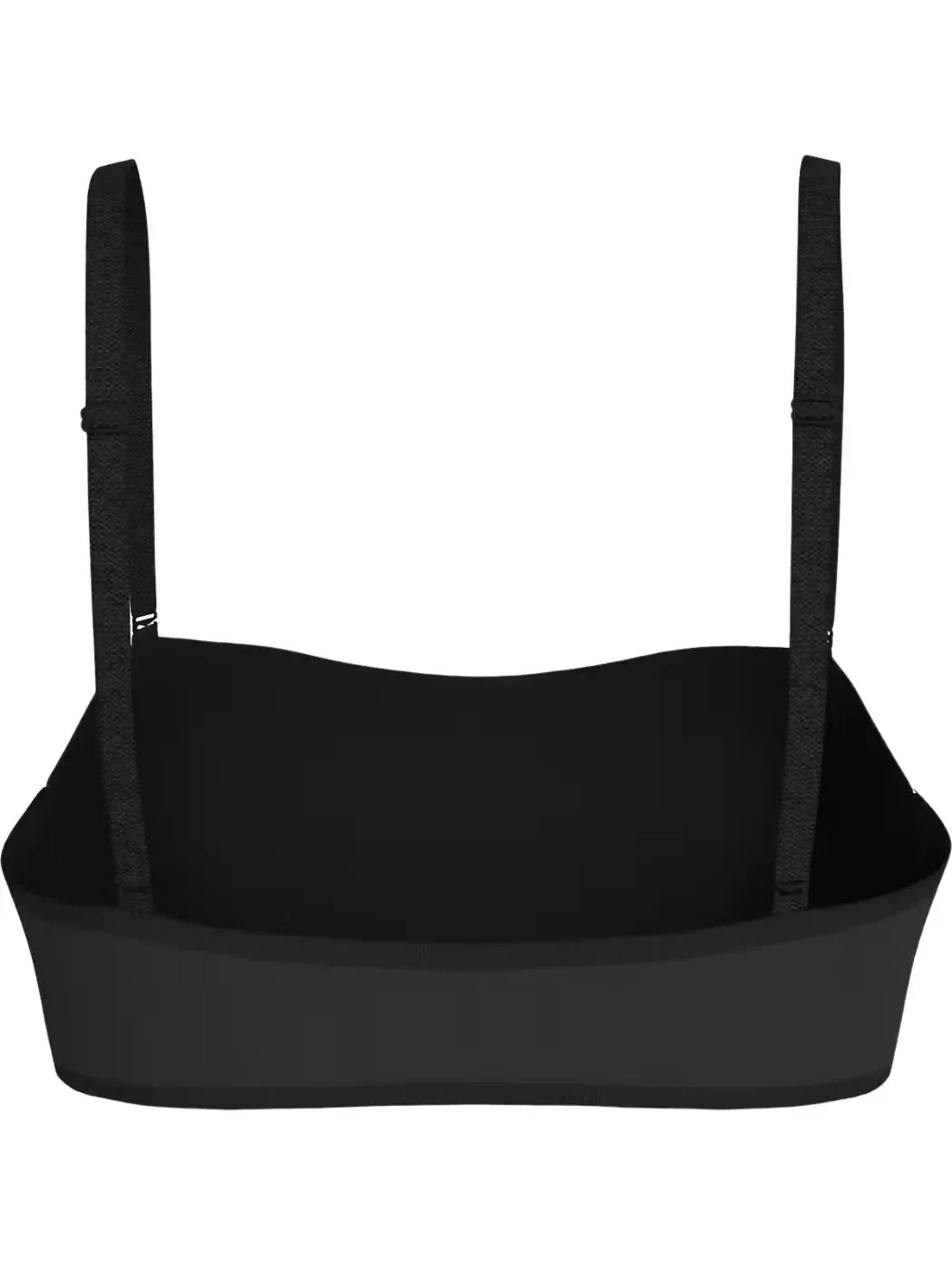 Heritage Athletic Cotton Lightly Lined Bandeau Top, Black - Image 2
