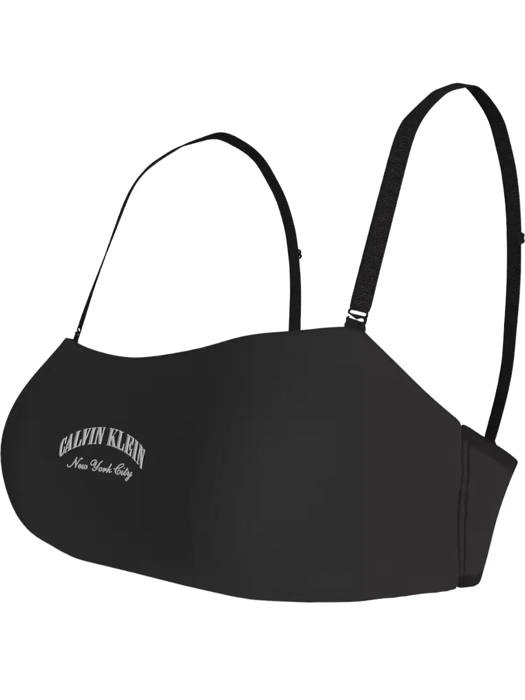 Heritage Athletic Cotton Lightly Lined Bandeau Top, Black - Image 3