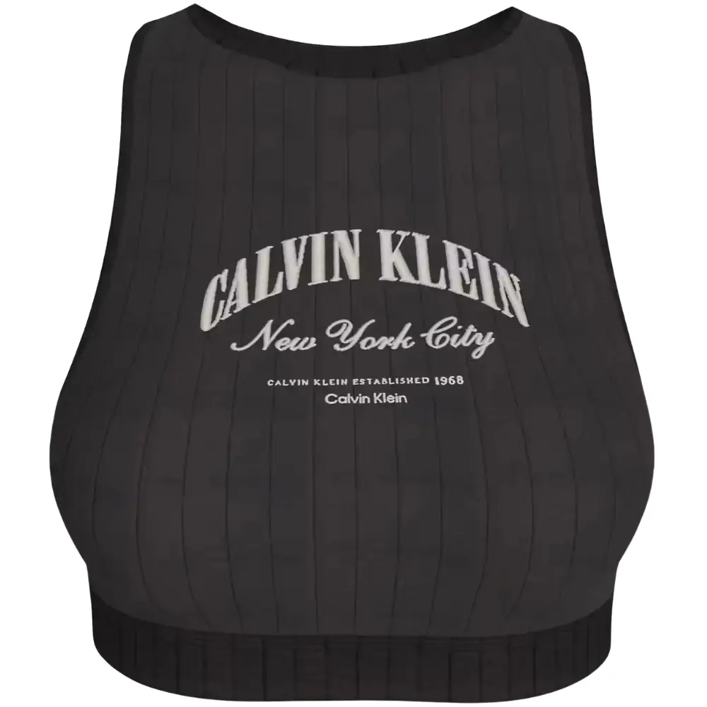 Heritage Athletic Cotton Unlined Bralette, Black