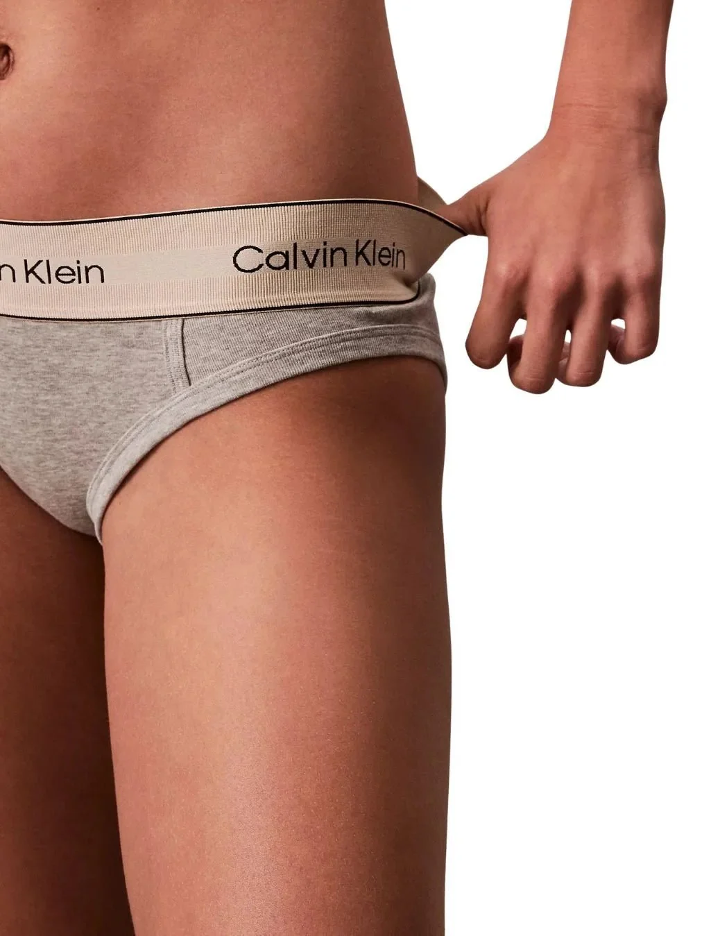 Heritage Cotton Bikini Brief, Grey Heather - Image 3