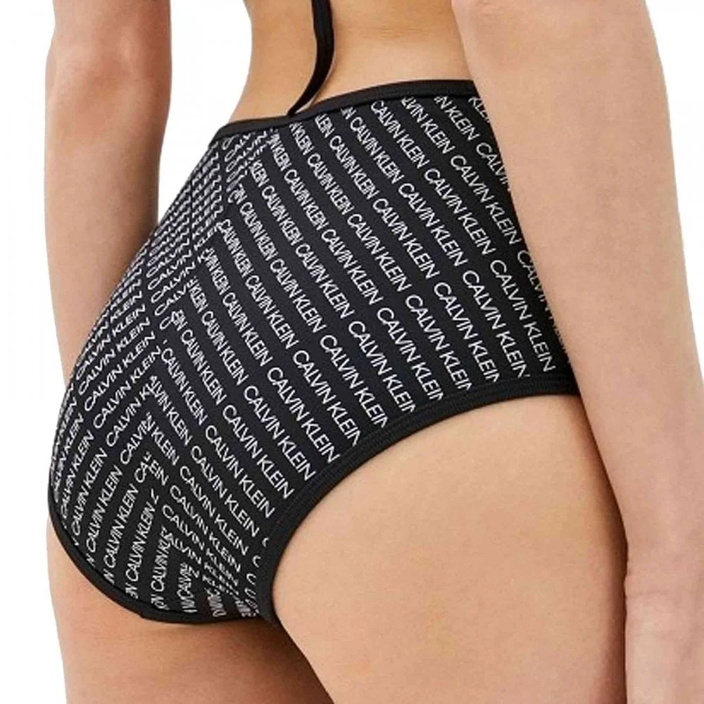 High Waist Swim Bikini, Core Diagonal Logo - Image 3