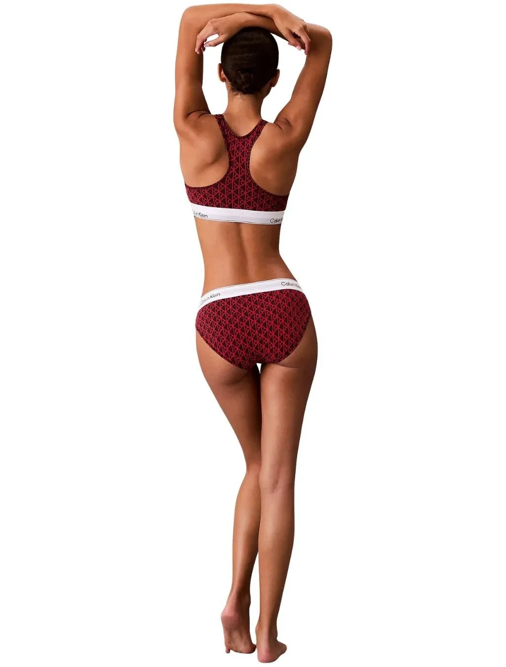 Icon Cotton Modal Bikini Brief, Dark Berry Emblem - Image 6