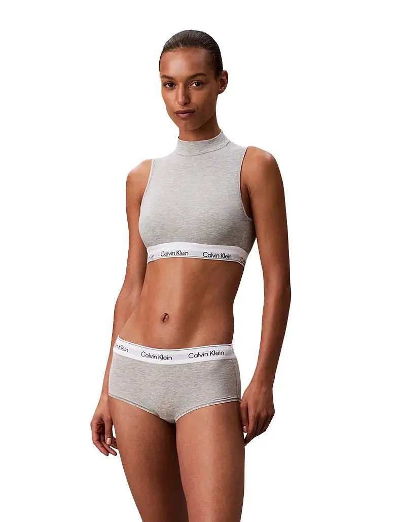 Icon Cotton Modal Boy Short, Grey Heather - Image 3