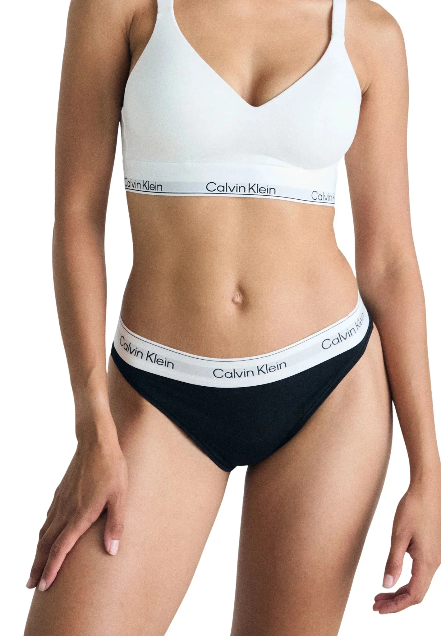 Icon Cotton Modal High Leg Tanga Brief, Black - Image 2
