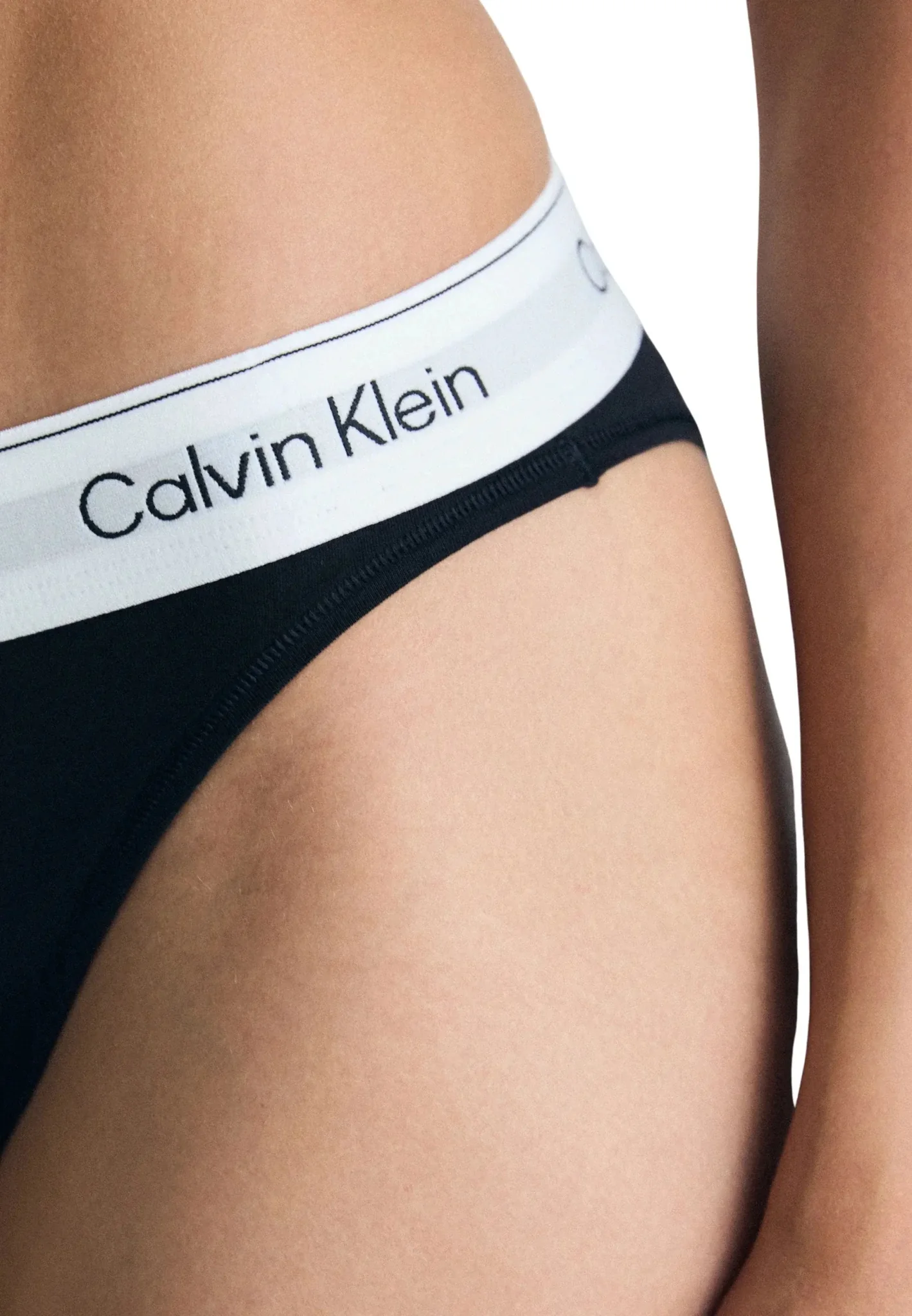 Icon Cotton Modal High Leg Tanga Brief, Black - Image 3