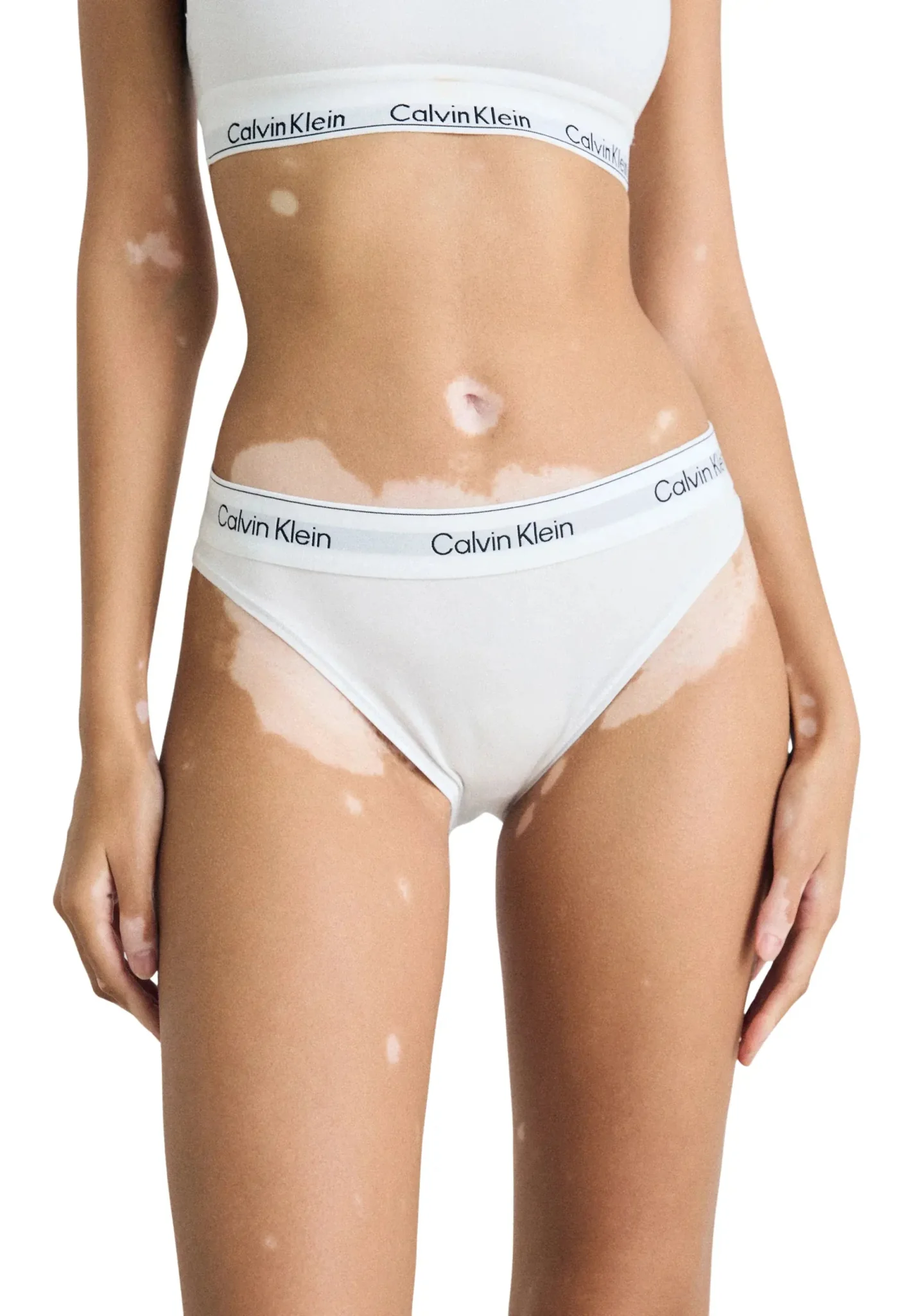 Icon Cotton Modal High Leg Tanga Brief, White - Image 2