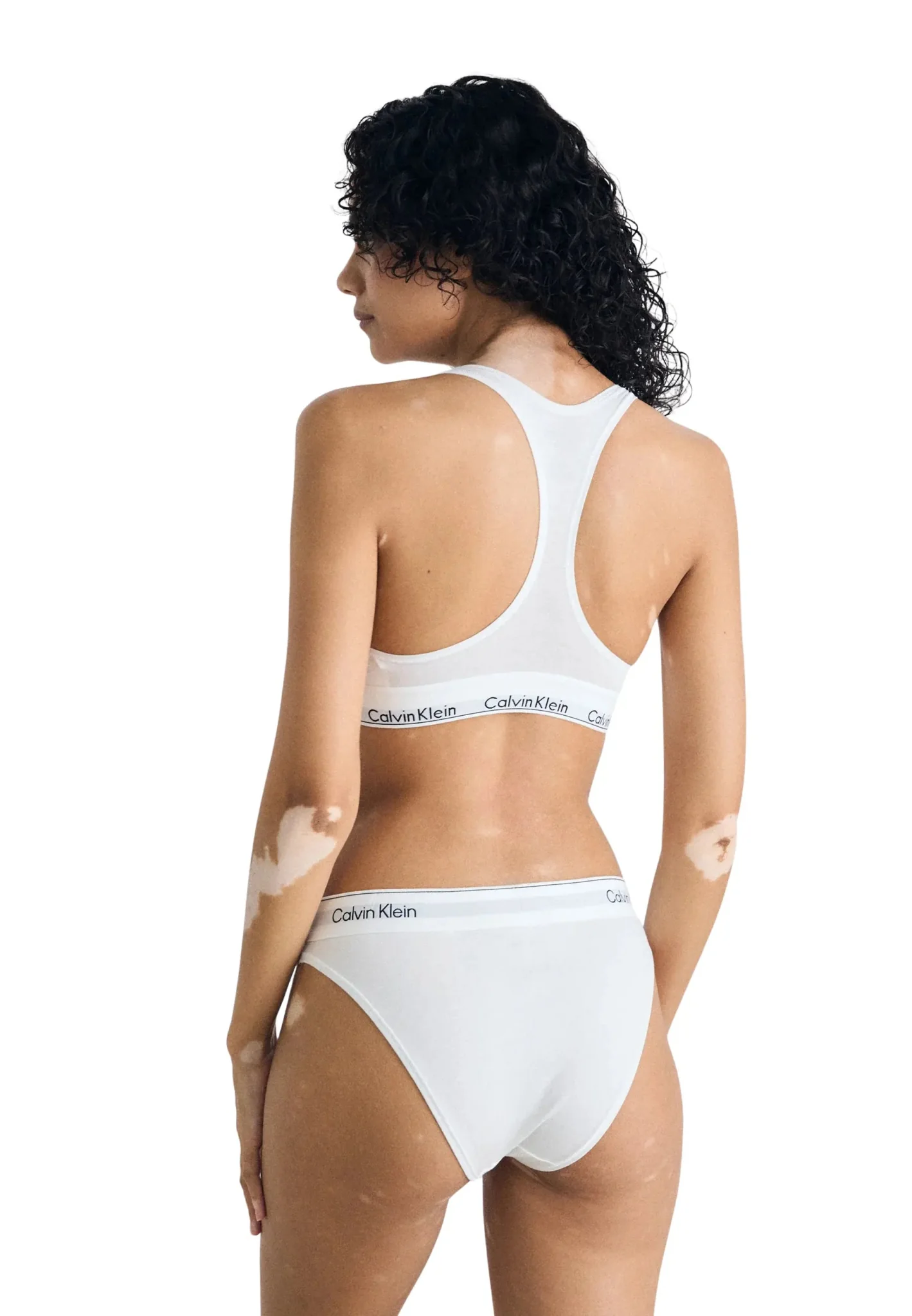 Icon Cotton Modal High Leg Tanga Brief, White - Image 3
