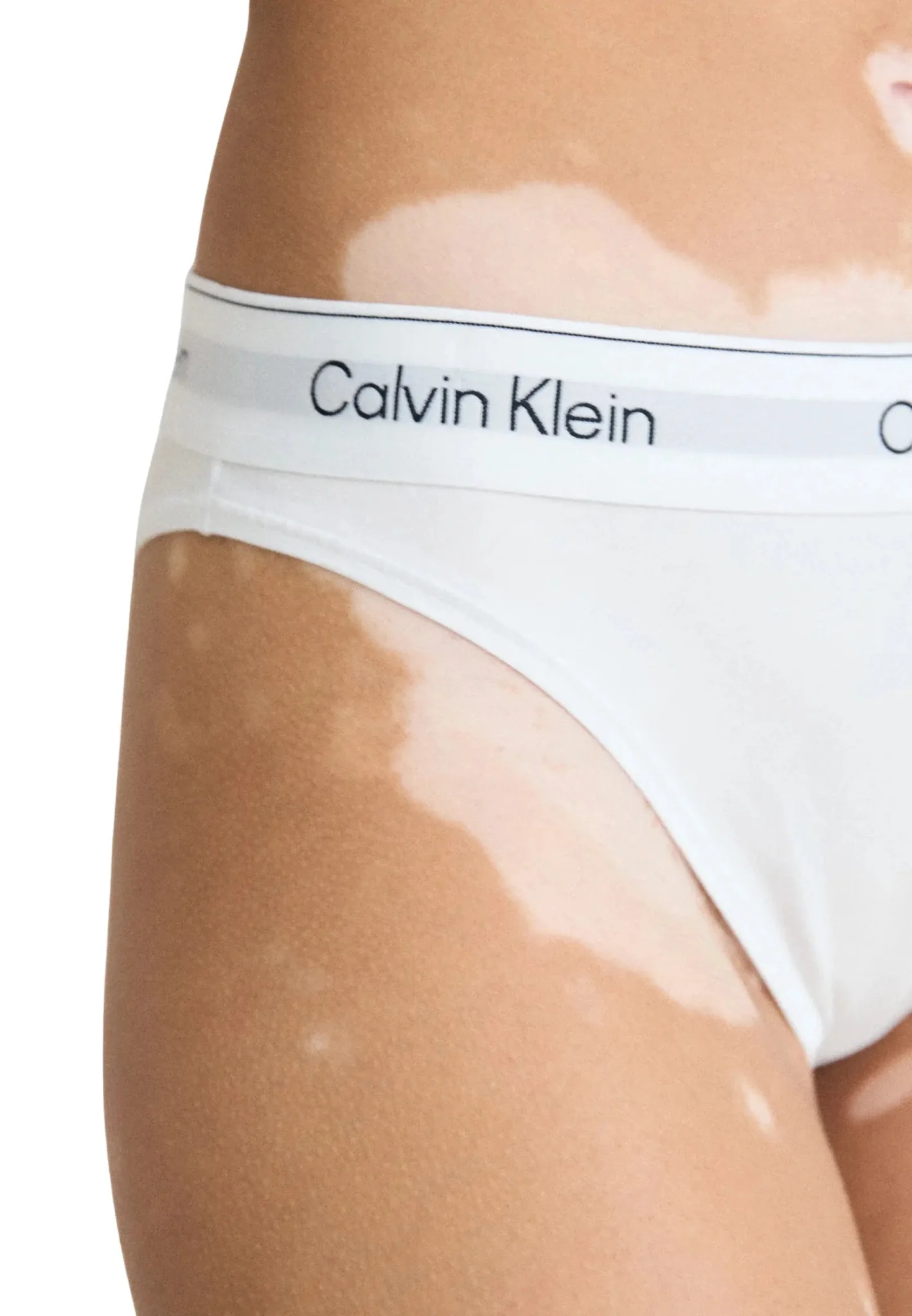 Icon Cotton Modal High Leg Tanga Brief, White - Image 5