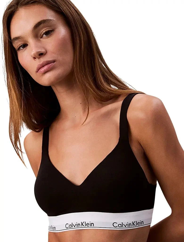 Icon Cotton Modal Lift Bralette, Black