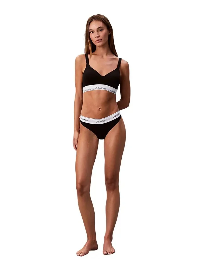 Icon Cotton Modal Lift Bralette, Black - Image 5