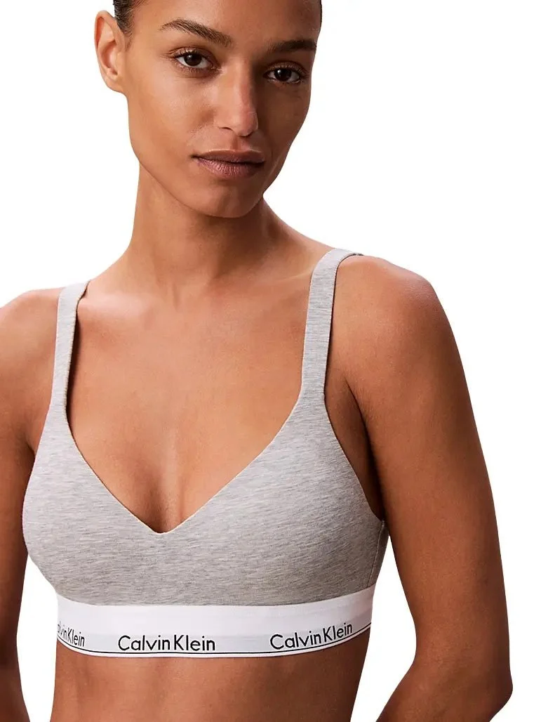 Icon Cotton Modal Lift Bralette, Grey Heather