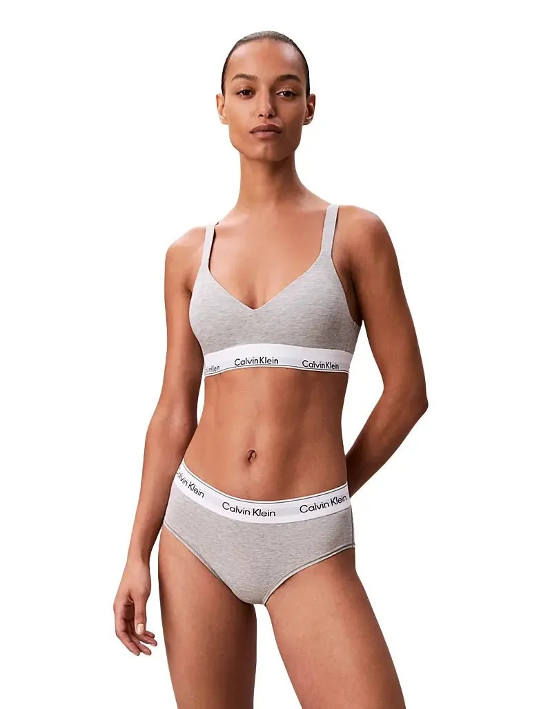 Icon Cotton Modal Lift Bralette, Grey Heather - Image 2