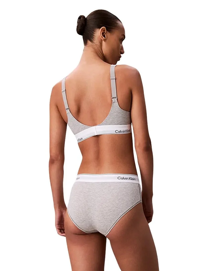 Icon Cotton Modal Lift Bralette, Grey Heather - Image 3