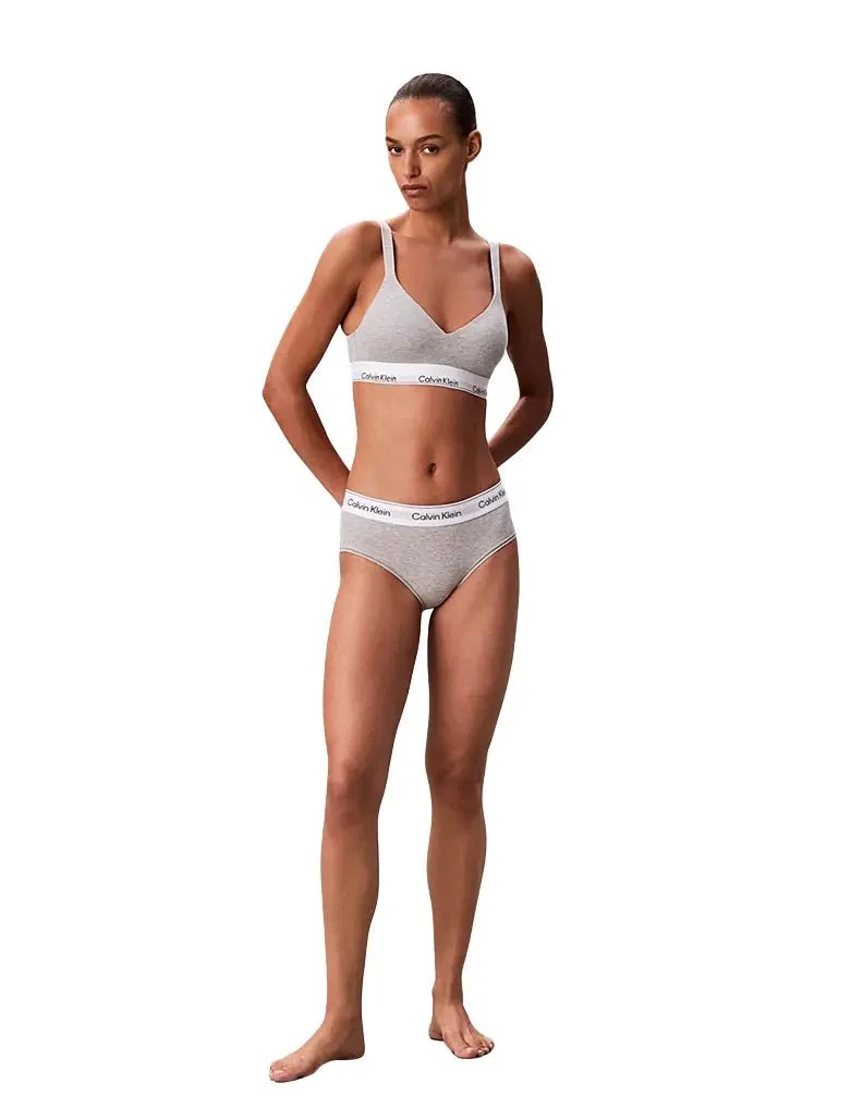 Icon Cotton Modal Lift Bralette, Grey Heather - Image 4