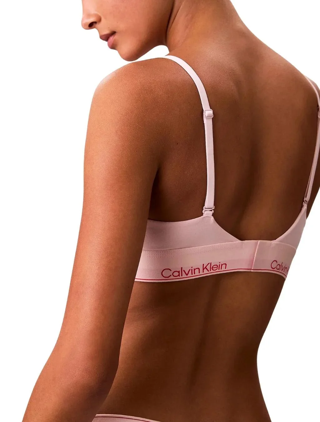 Icon Cotton Modal Lightly Lined Triangle Bra, Potpourri Pink - Image 2