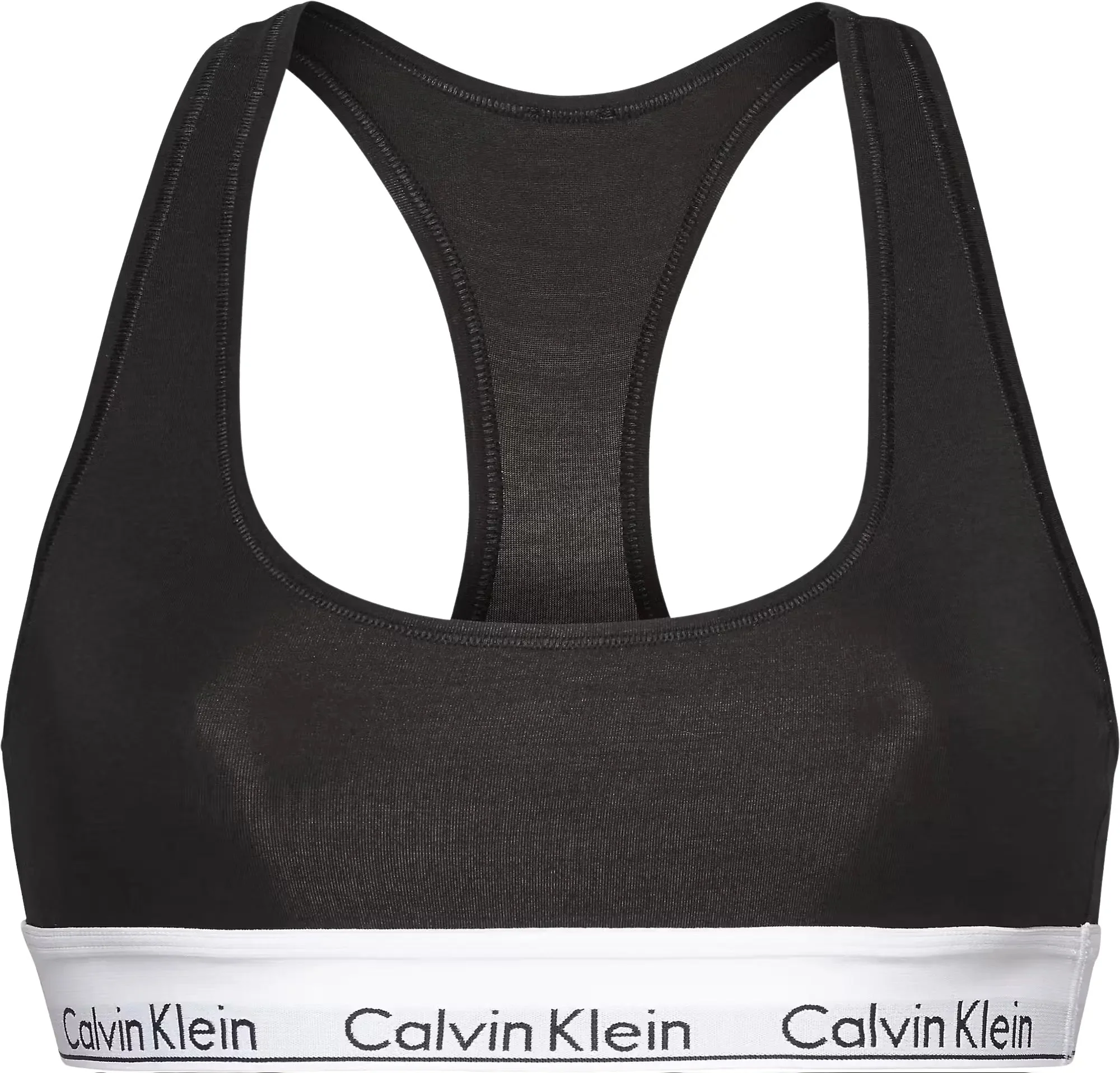 Icon Cotton Modal Unlined Bralette, Black