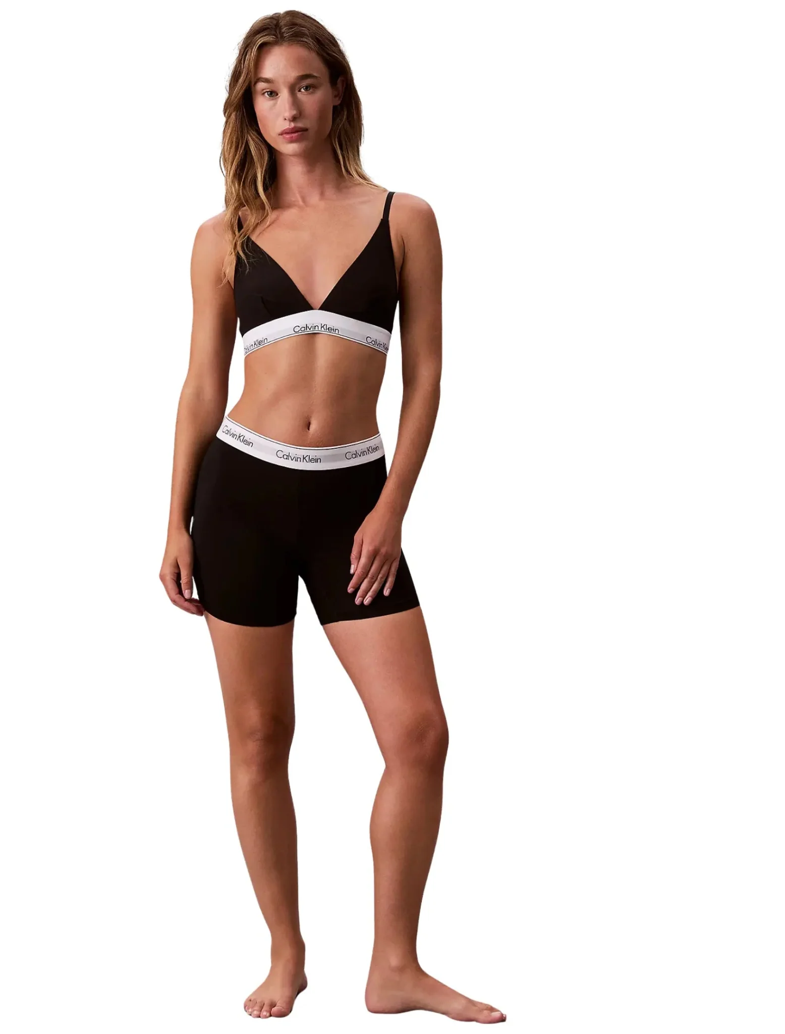 Icon Cotton Modal Unlined Triangle Bra, Black - Image 3