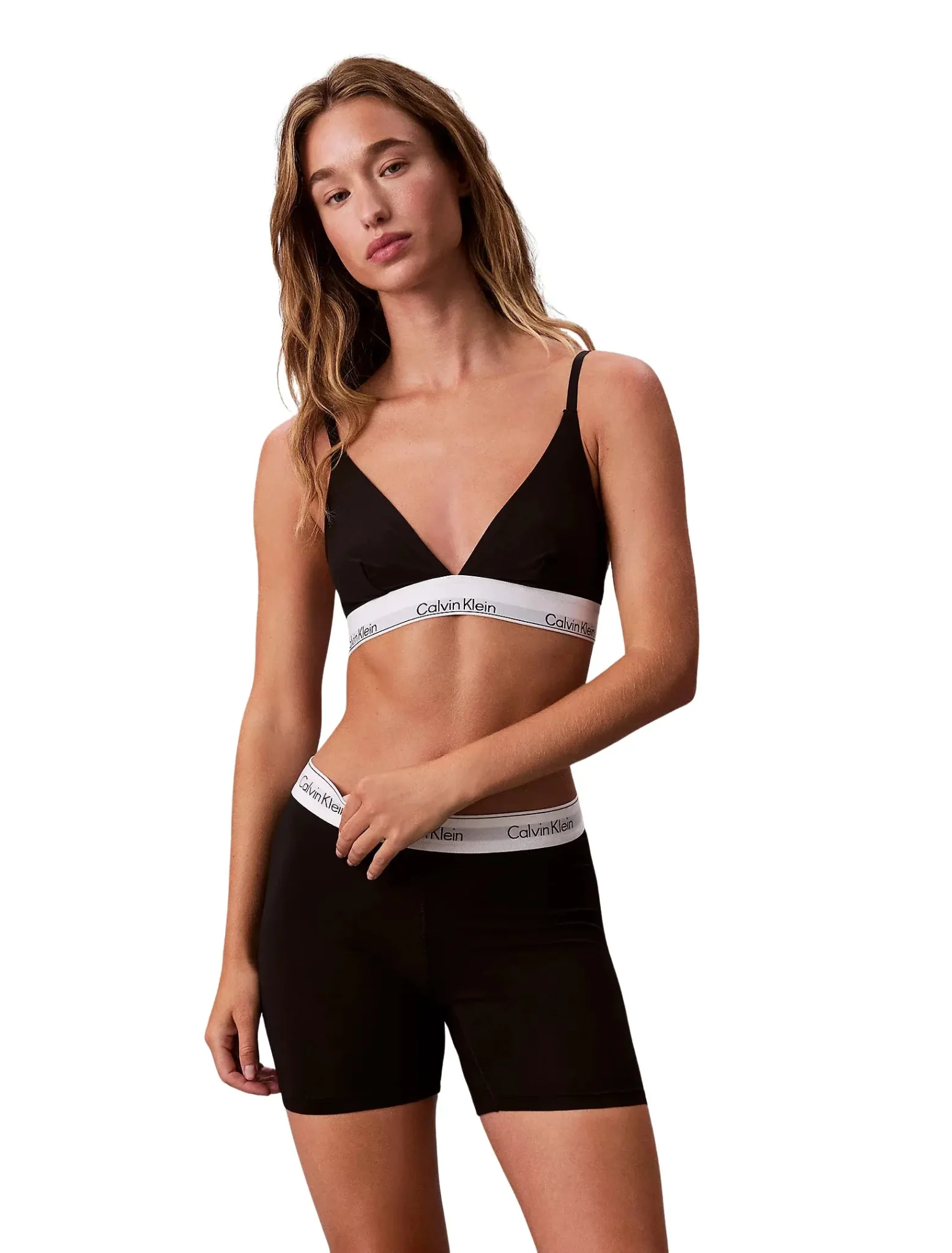 Icon Cotton Modal Unlined Triangle Bra, Black - Image 4