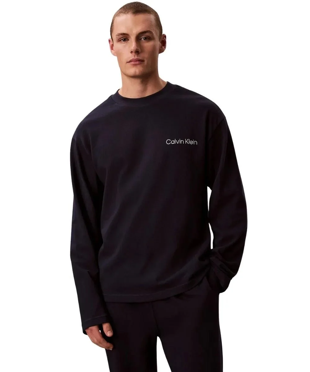 Icon Luxe Jersey Pyjama Set, Dark Navy - Image 5