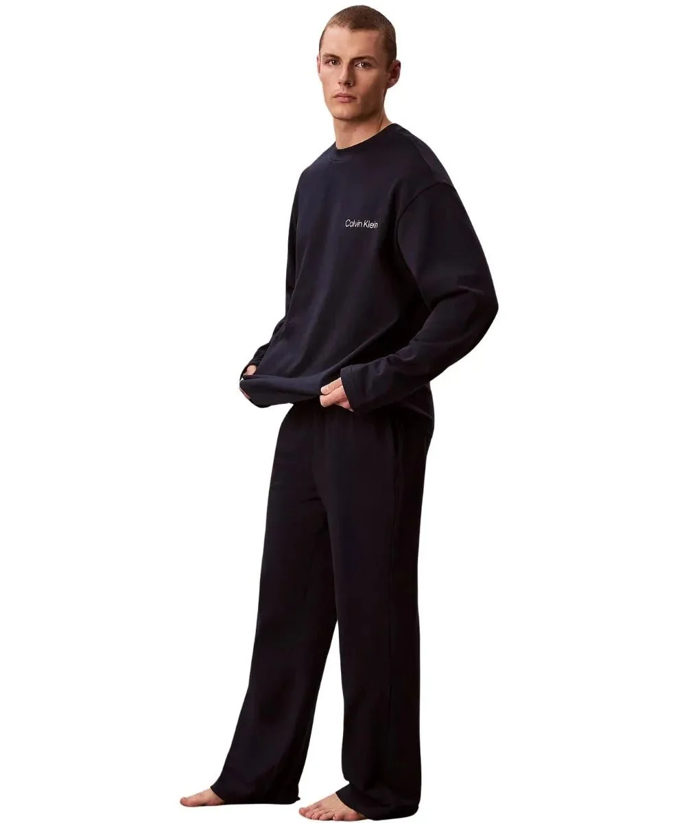 Icon Luxe Jersey Pyjama Set, Dark Navy - Image 6