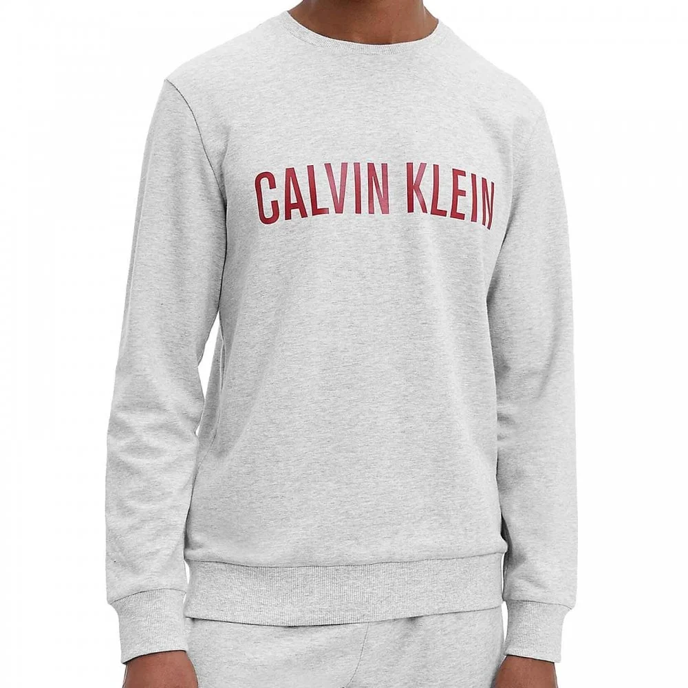 Intense Power Long Sleeve Sweatshirt, Light Grey Heather - Image 2