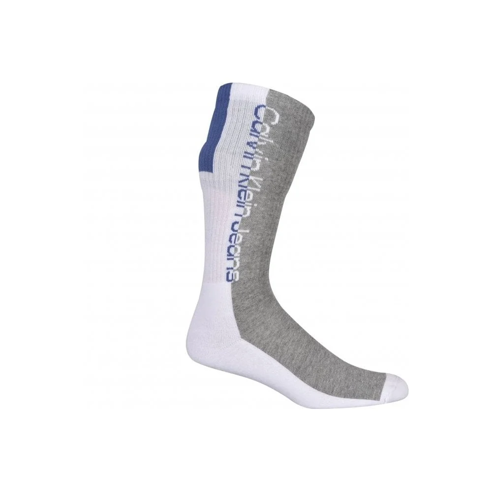 Jeans 3-Pack Mixed Logo Athleisure Sports Socks, White - Image 4