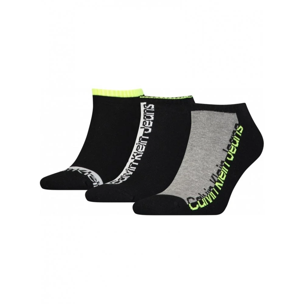 Jeans 3-Pack Mixed Logo Athleisure Sports Trainer Socks, Black - Image 5