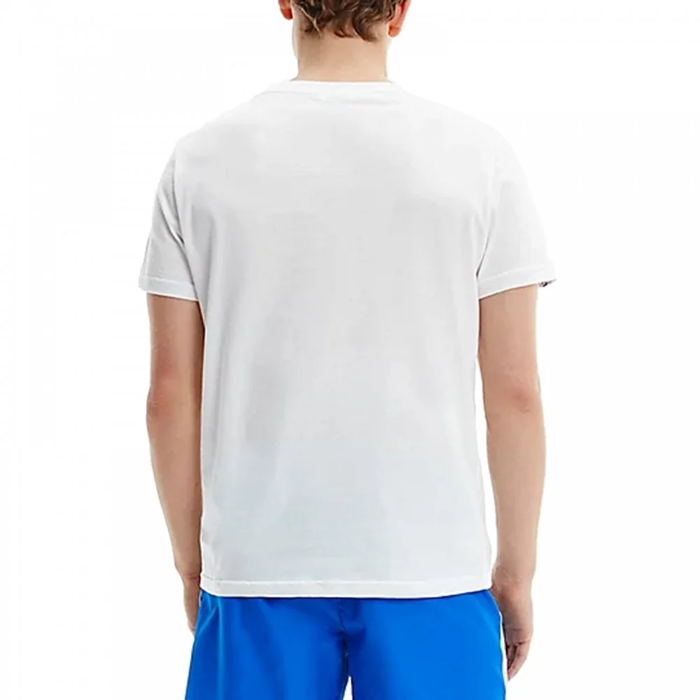 Logo Tape Swimwear Beach T-Shirt, White - Image 3